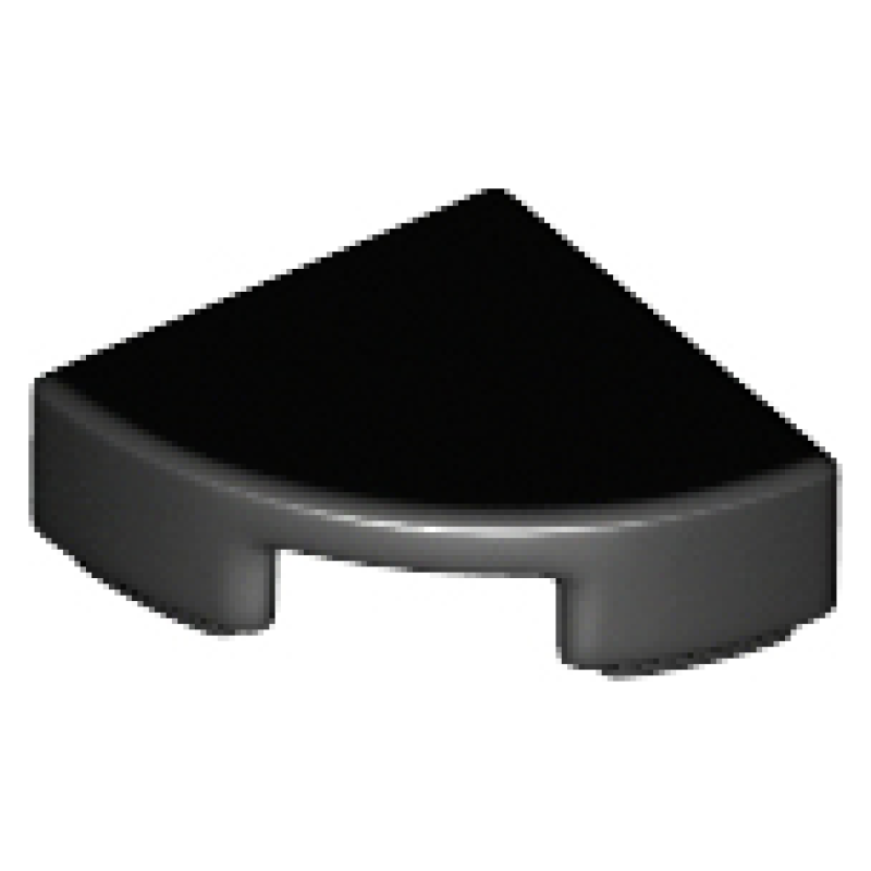 Tegel, Rond 1x1 kwart Black